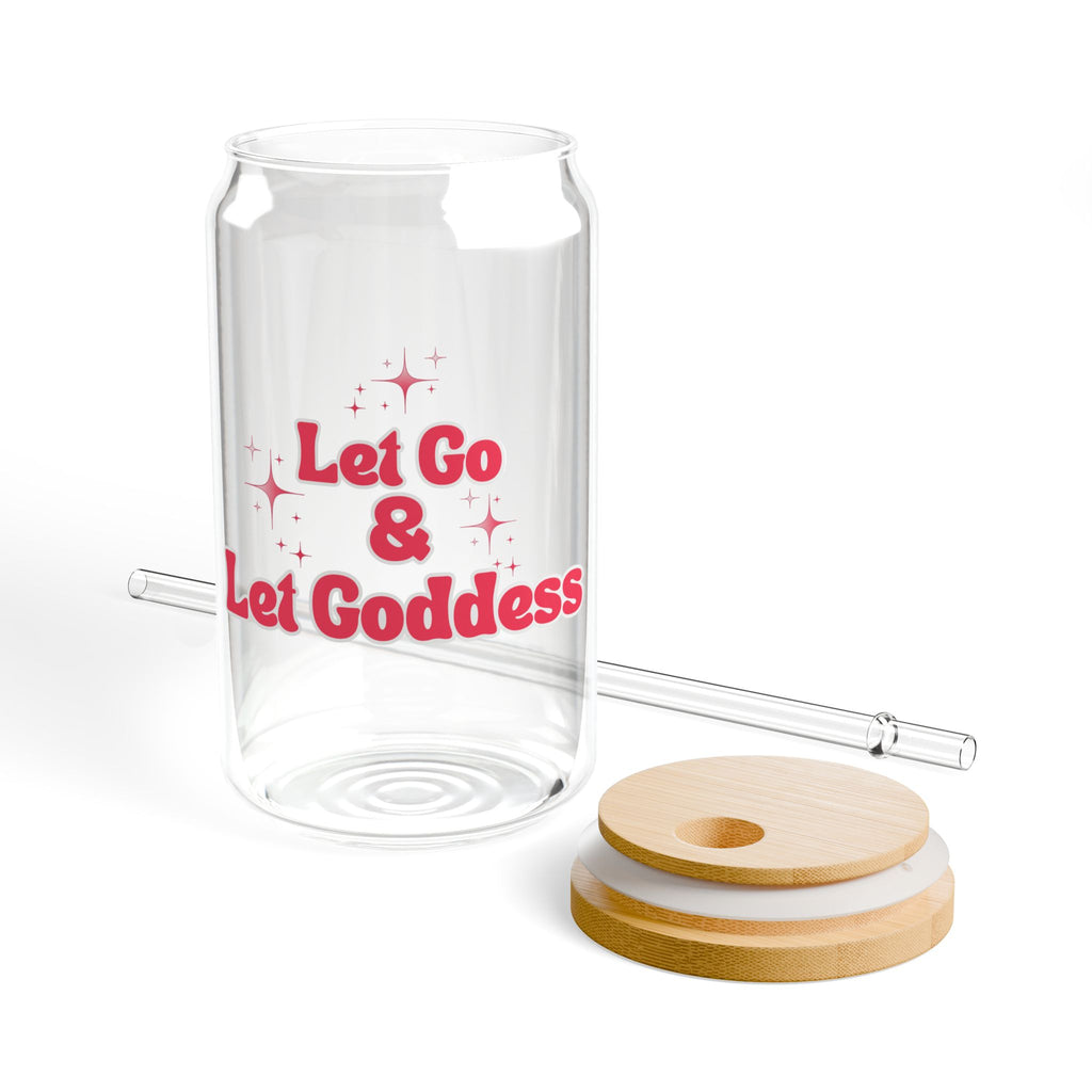 Let Go & Let GODDESS Eco-Friendly Sipper Glass, 16oz