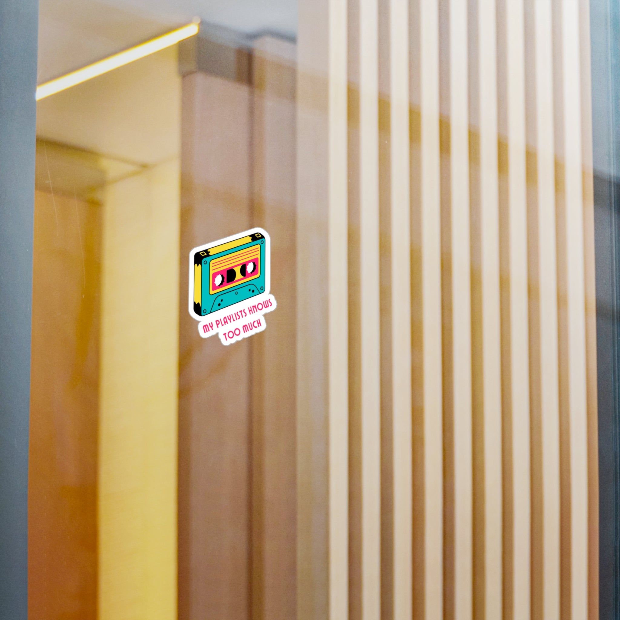 "My Playlists Know Too Much" Vinyl Sticker