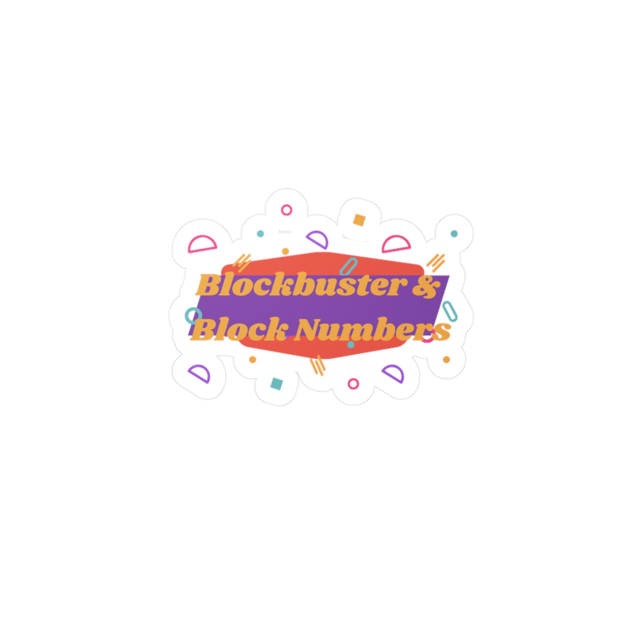 90's bby blockbuster and block number vinyl sticker