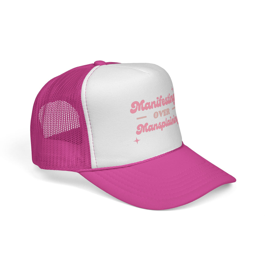 manifesting > mansplaining y2k trucker hat