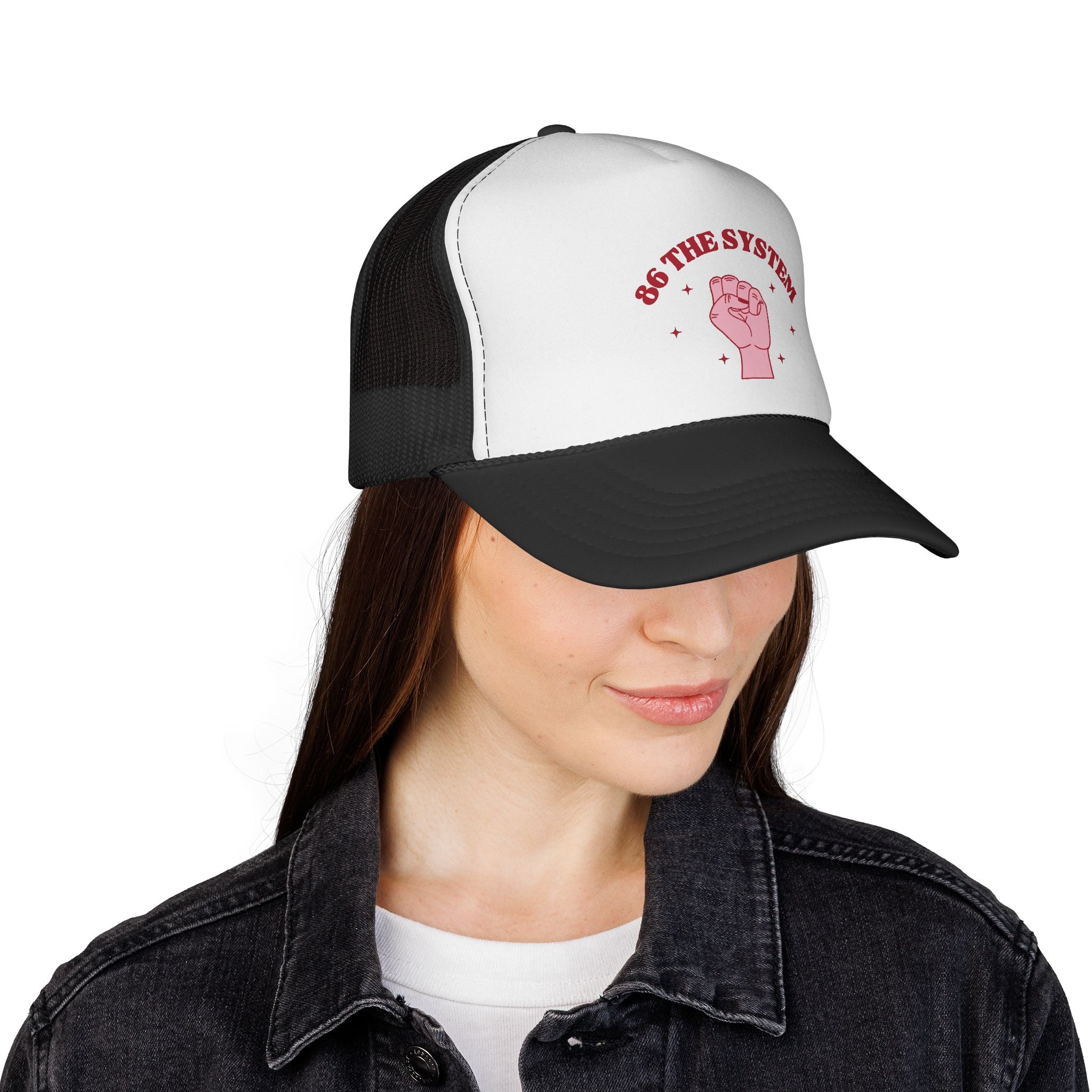86 the system- retro style trucker hat