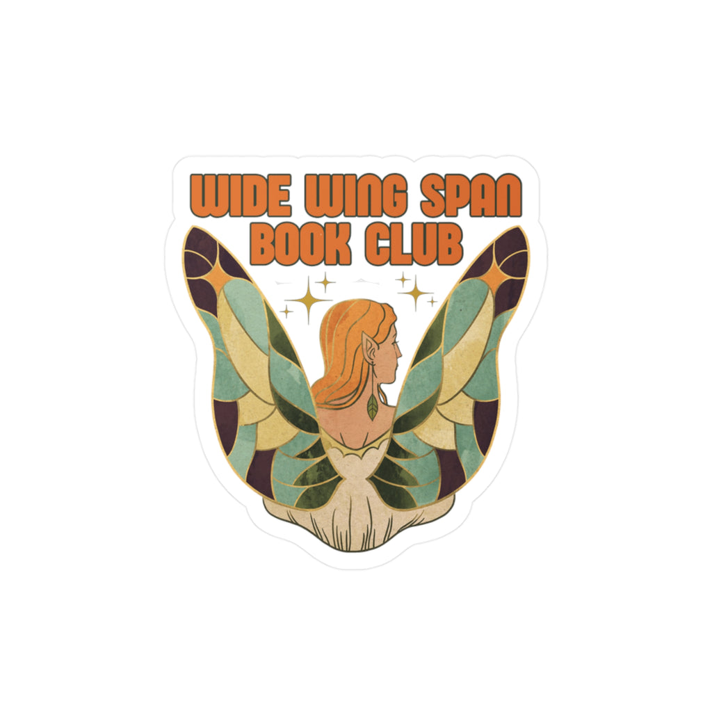 Wide Wing Span Book Club Vinyl Sticker