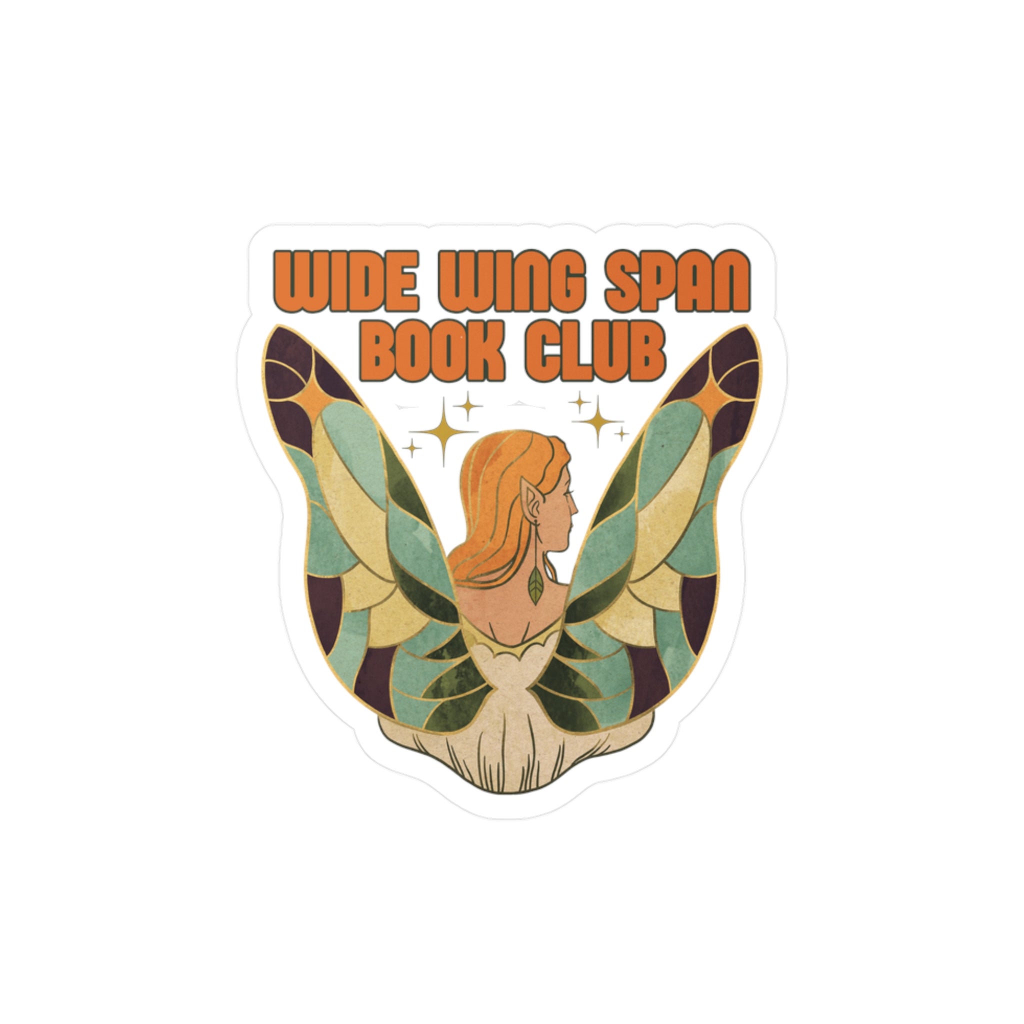 Wide Wing Span Book Club Vinyl Sticker