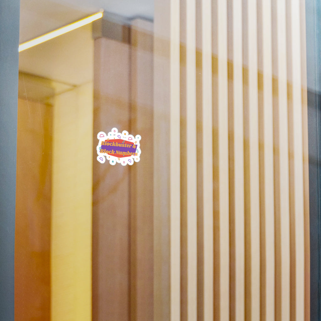 90's bby blockbuster and block number vinyl sticker