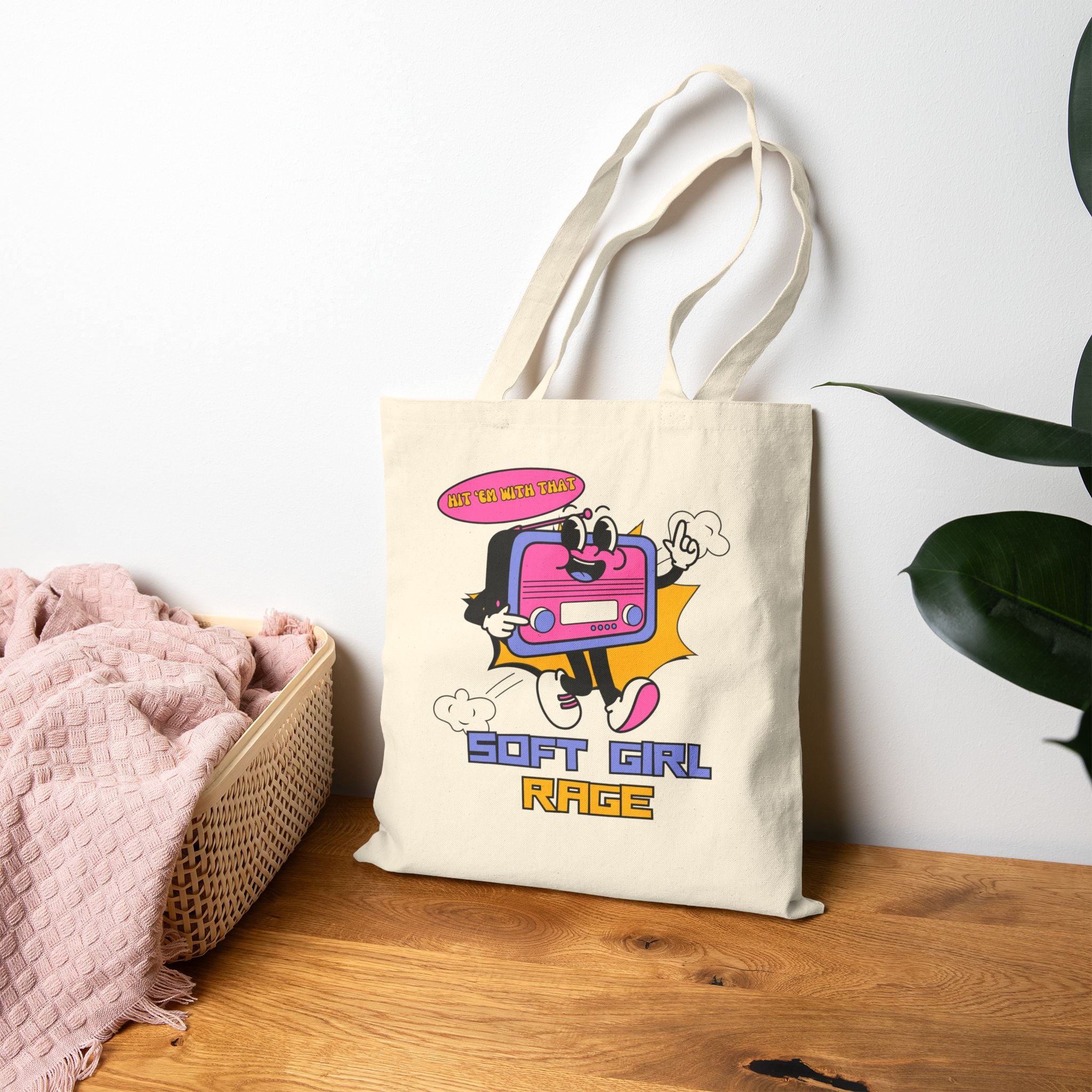 Soft Girl Rage cassette Tote Bag