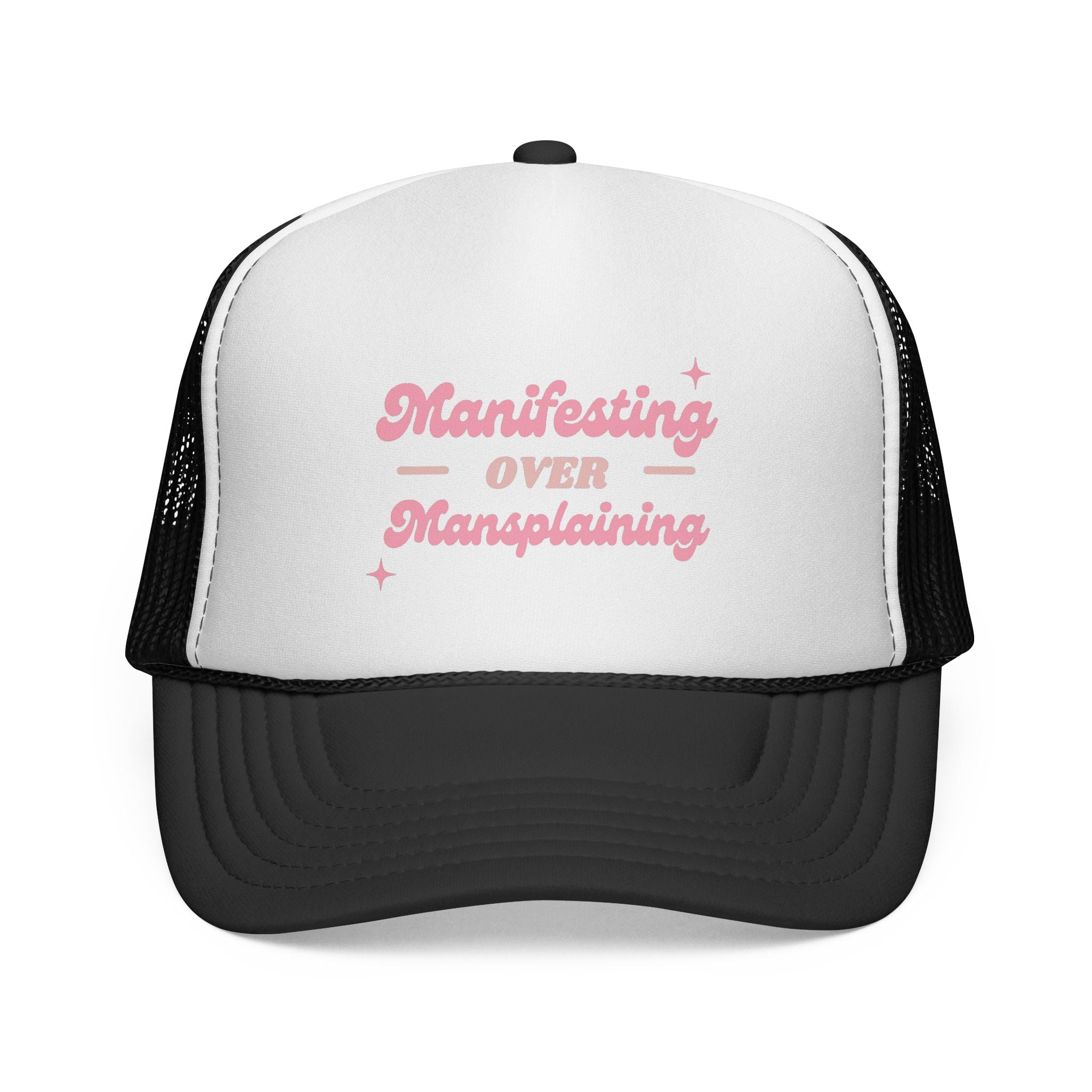 manifesting > mansplaining y2k trucker hat