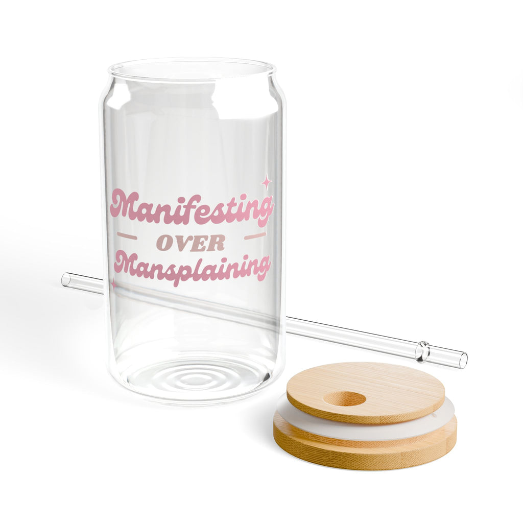 Manifesting > Mansplaining Eco-Friendly Sipper Glass, 16oz