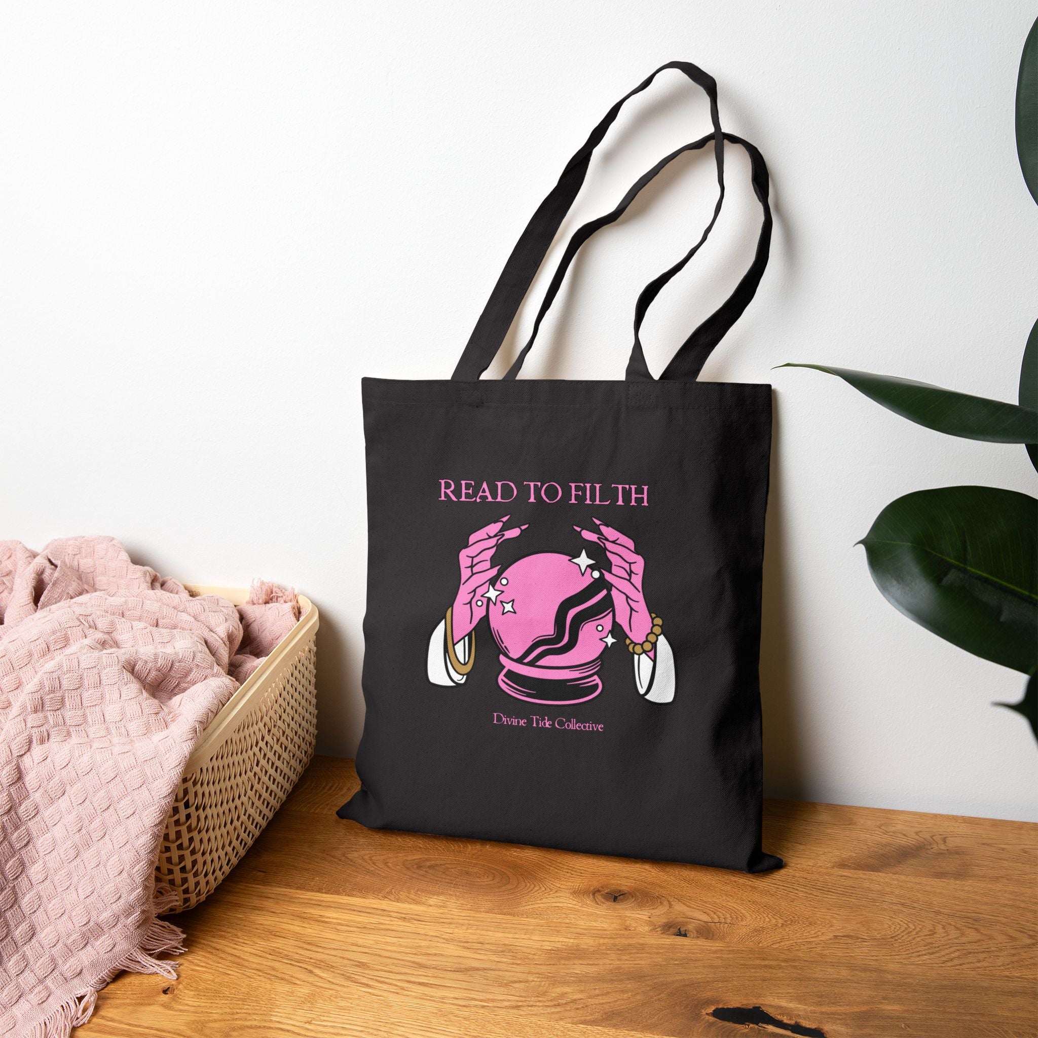 Read To Filth Crystal Ball- Cotton Canvas Tote Bag