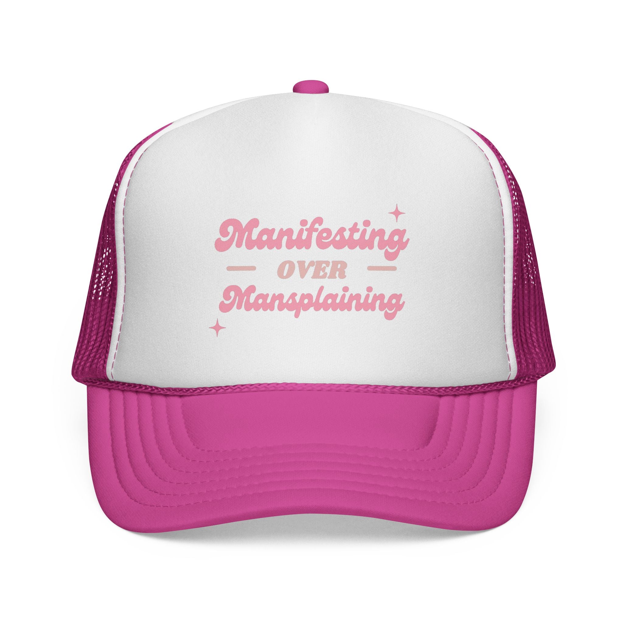 manifesting > mansplaining y2k trucker hat