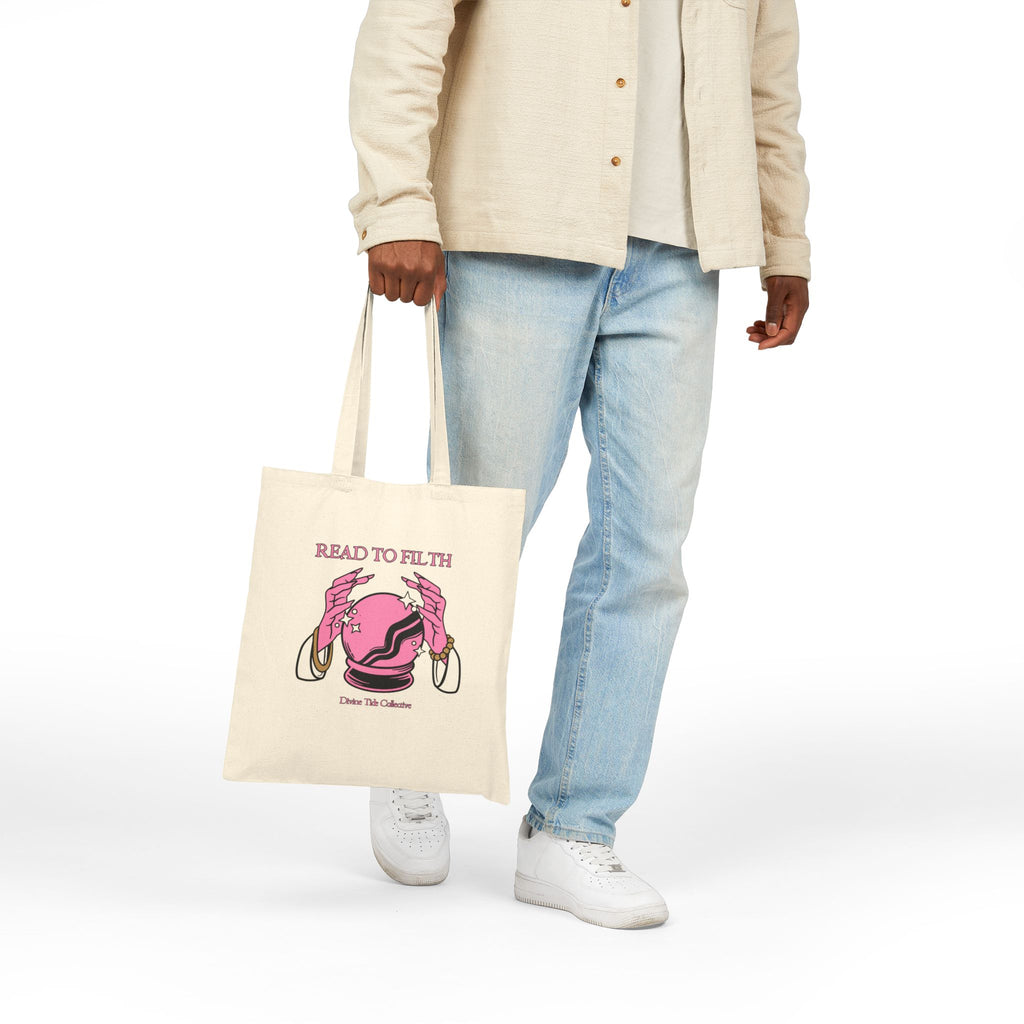 Read To Filth Crystal Ball- Cotton Canvas Tote Bag