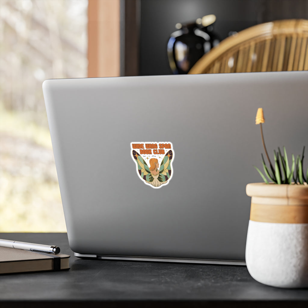 Wide Wing Span Book Club Vinyl Sticker