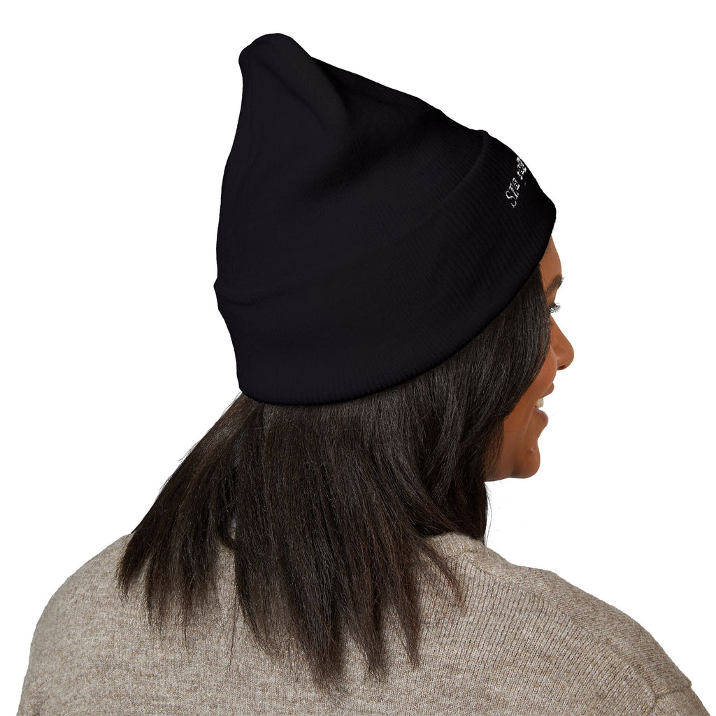 classic cuffed sea salt & screamo beanie (embroidery)