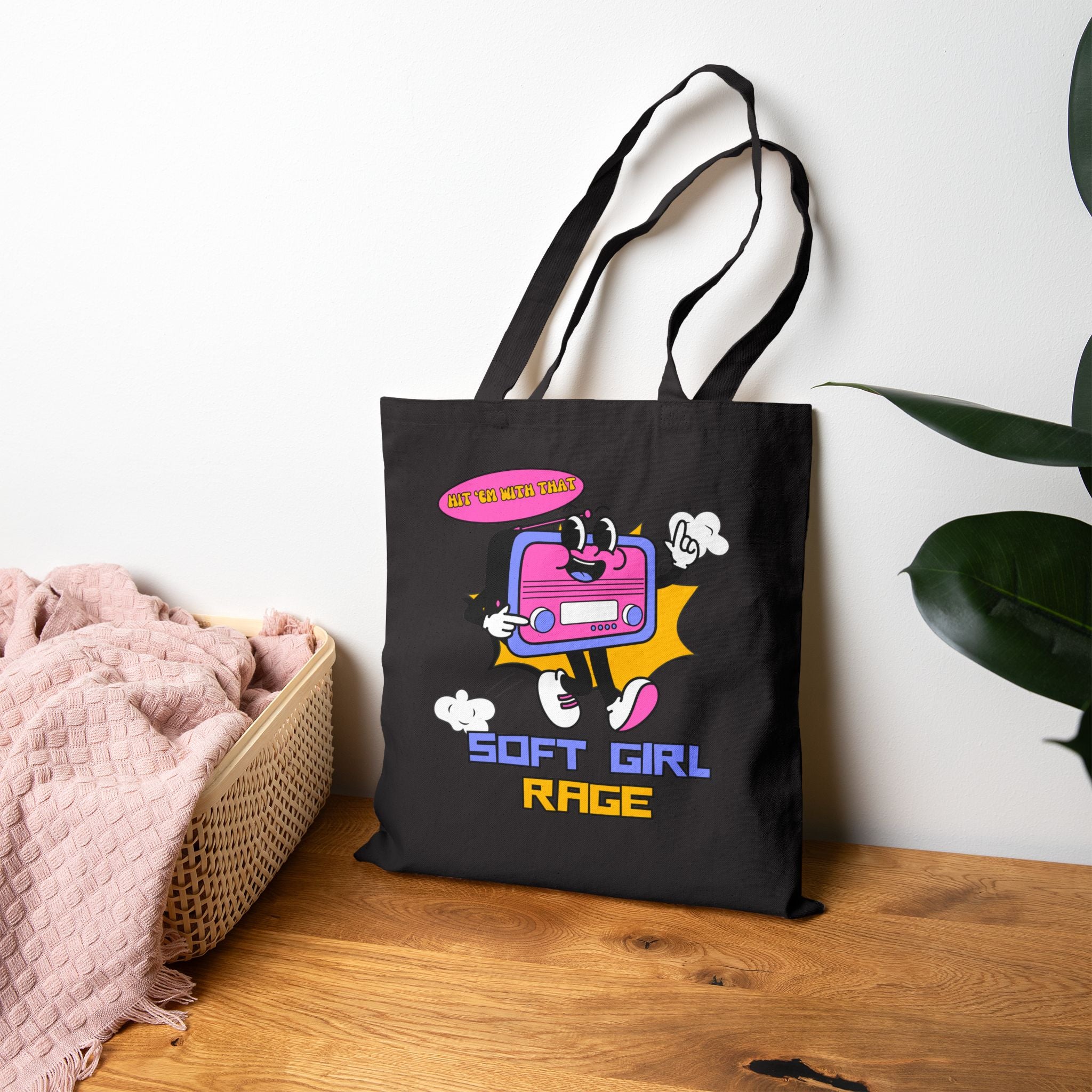 Soft Girl Rage cassette Tote Bag