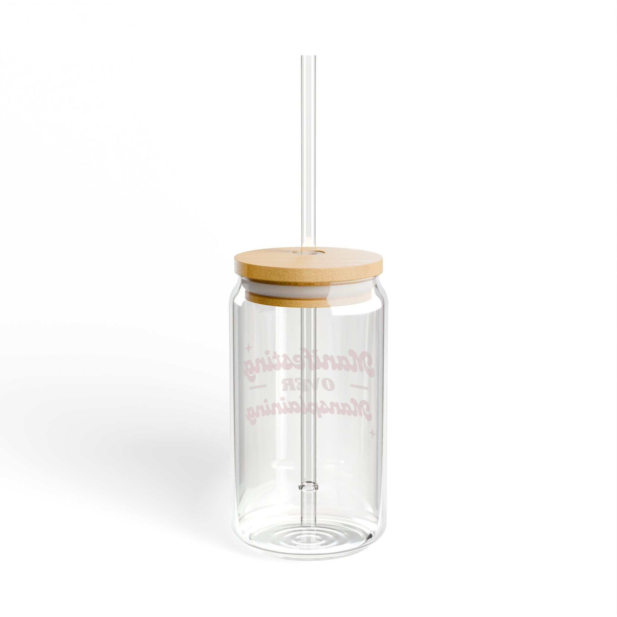 Manifesting > Mansplaining Eco-Friendly Sipper Glass, 16oz