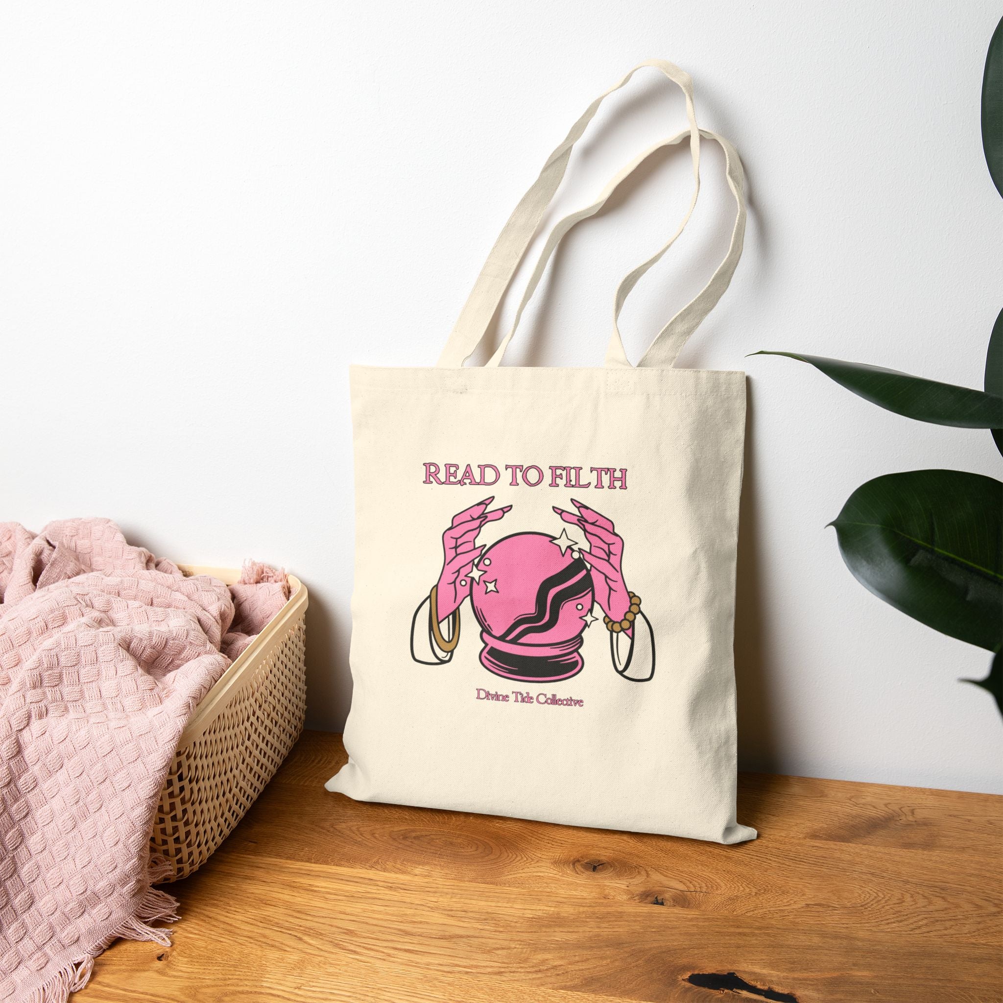 Read To Filth Crystal Ball- Cotton Canvas Tote Bag