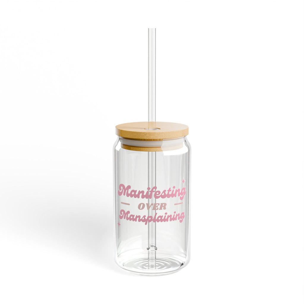 Manifesting > Mansplaining Eco-Friendly Sipper Glass, 16oz
