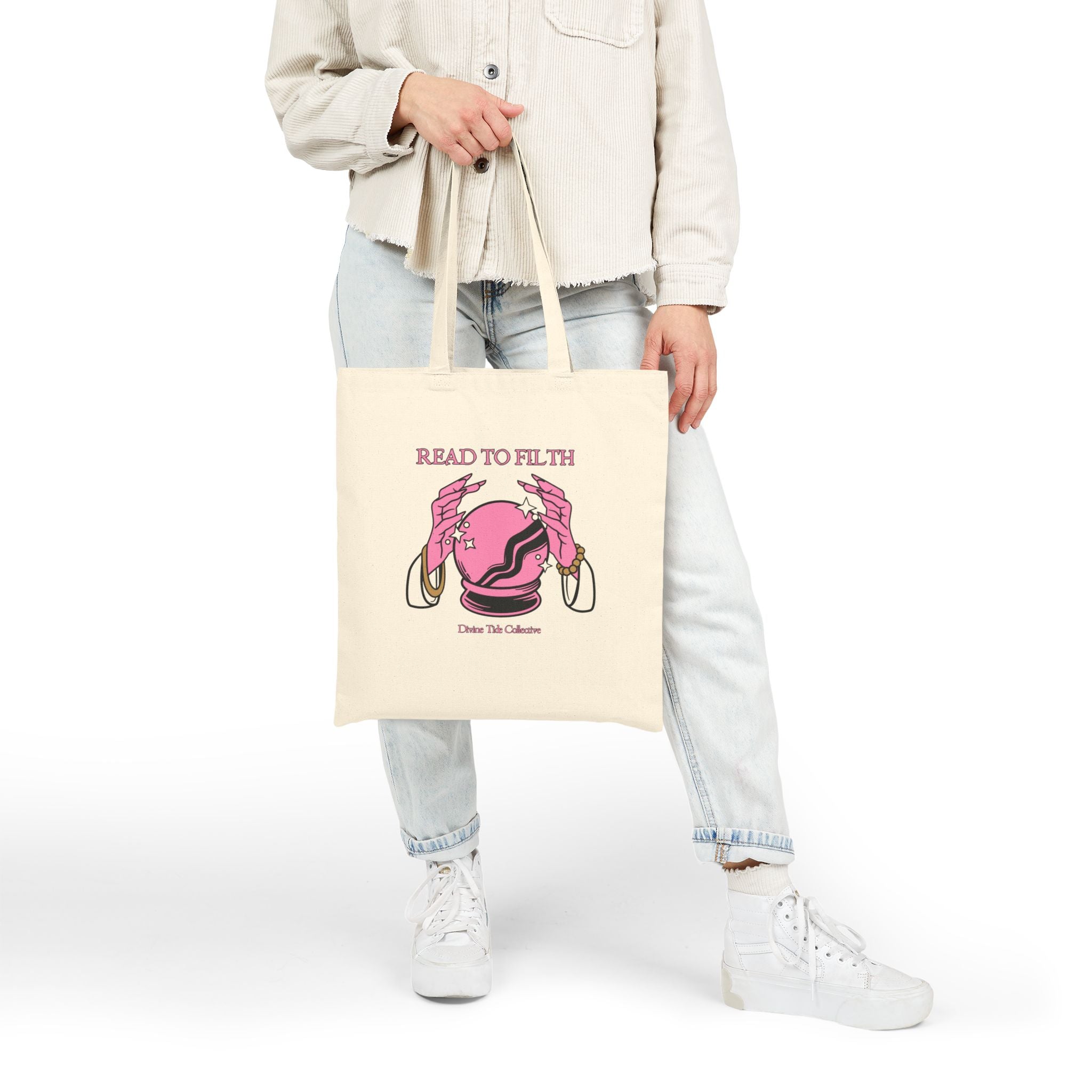 Read To Filth Crystal Ball- Cotton Canvas Tote Bag